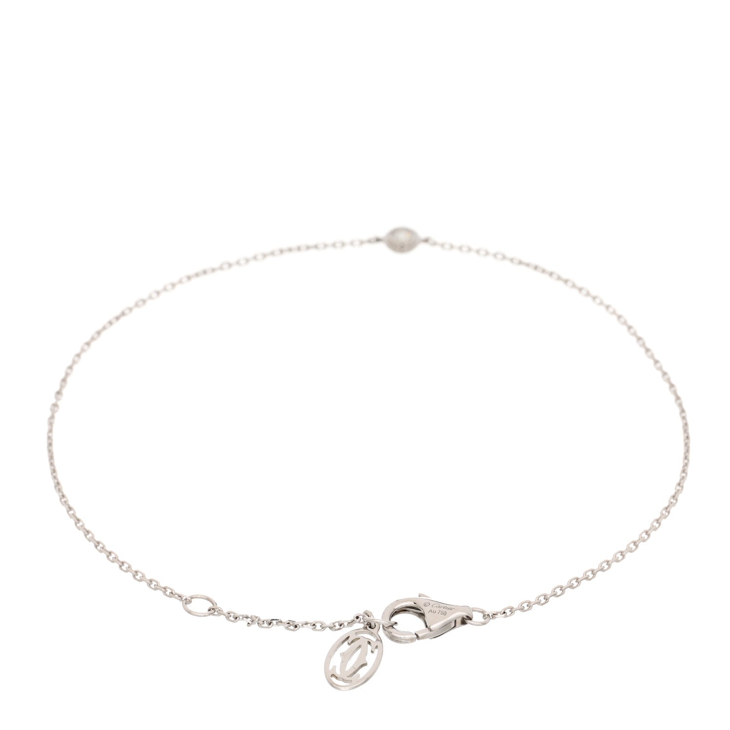 Cartier 18K White Gold Diamond XS D'Amour Bracelet 2 of 4