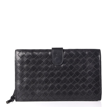 Bottega Veneta Nappa Intrecciato Continental Wallet Black 1 of 15