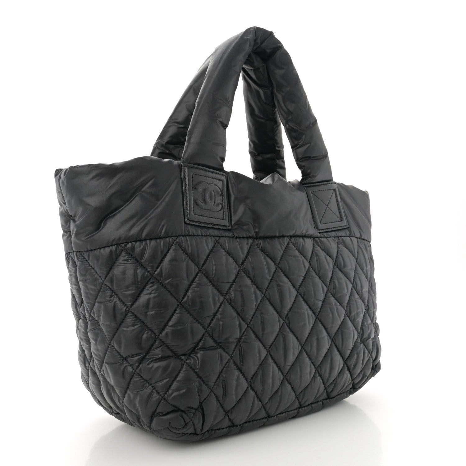 Chanel Nylon Quilted Small Coco Cocoon Tote Black 3 of 11