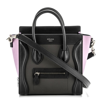 Celine Smooth Drummed Calfskin Nano Tri-Color Luggage Anthracite 1 of 6