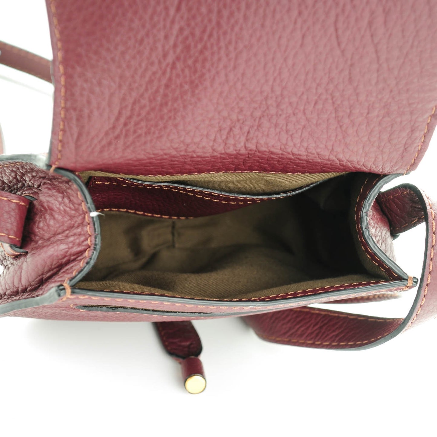 Calfskin Mini Marcie Round Crossbody Bag Dark Velvet
