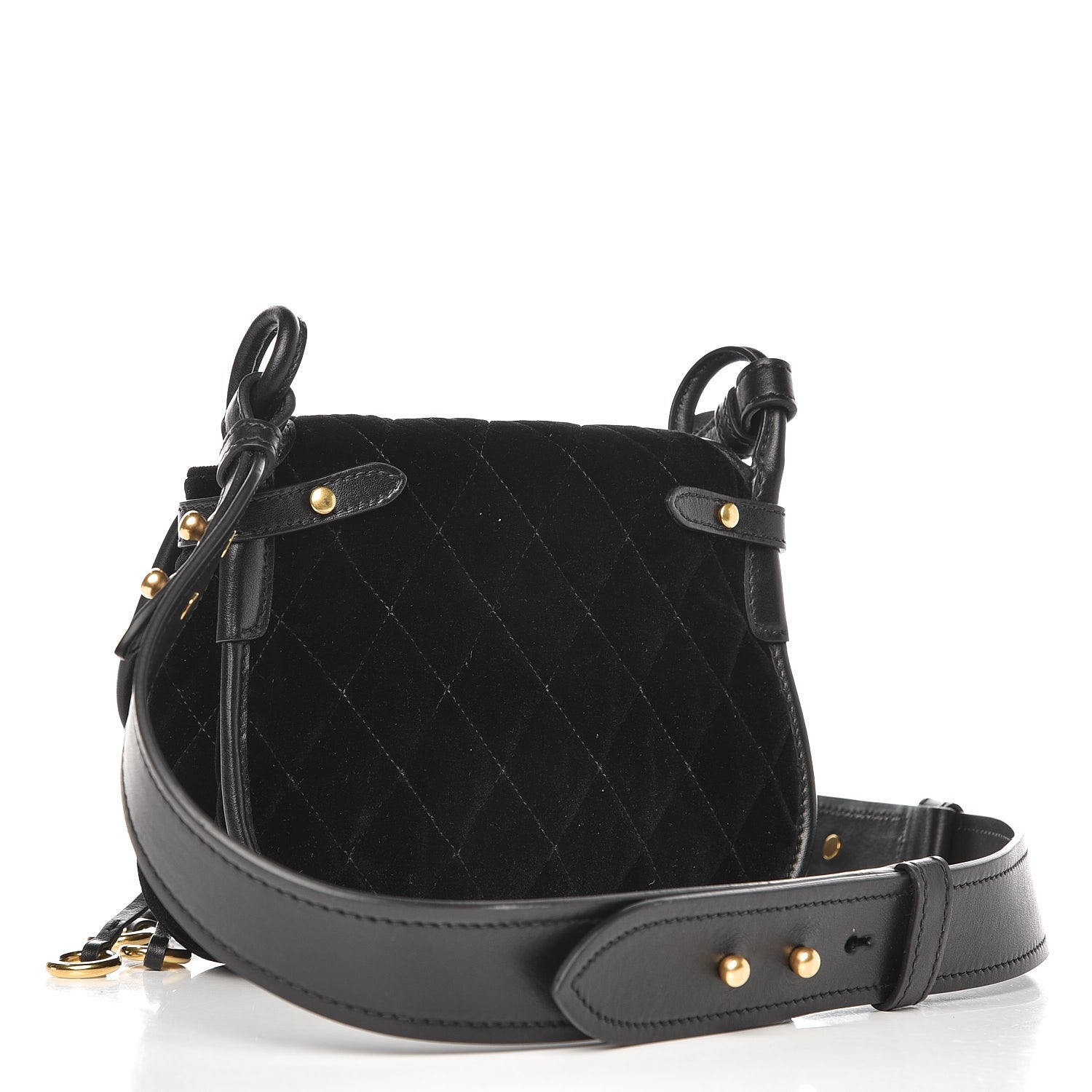 Prada Velluto Impuntu Corsaire Bag Black 3 of 6