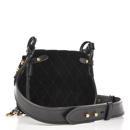 Prada Velluto Impuntu Corsaire Bag Black 3 of 6