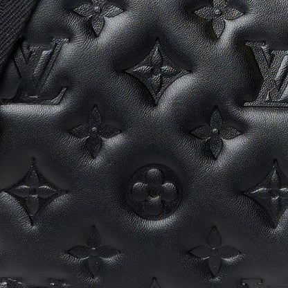 Louis Vuitton Lambskin Embossed Monogram Coussin MM Black 9 of 11