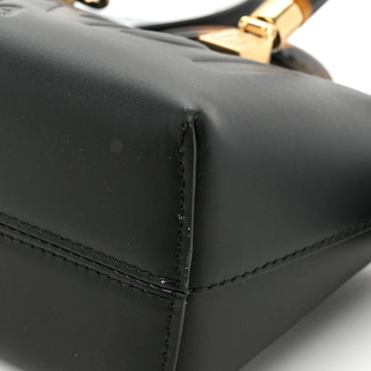 Fendi Vitello King Plexiglass Logo Embossed Mini By The Way Top Handle Boston Bag Black 11 of 13