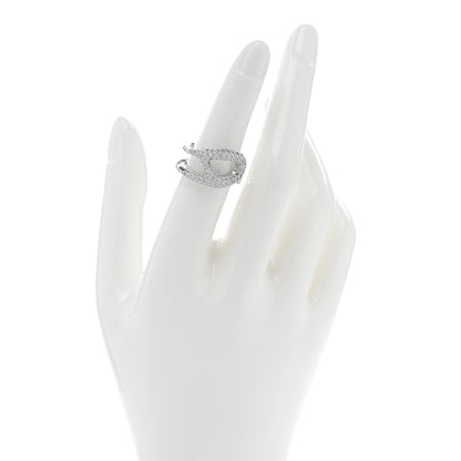 Hermes 18K White Gold Diamond Chaine d'Ancre Punk Ring 52 6 2 of 5