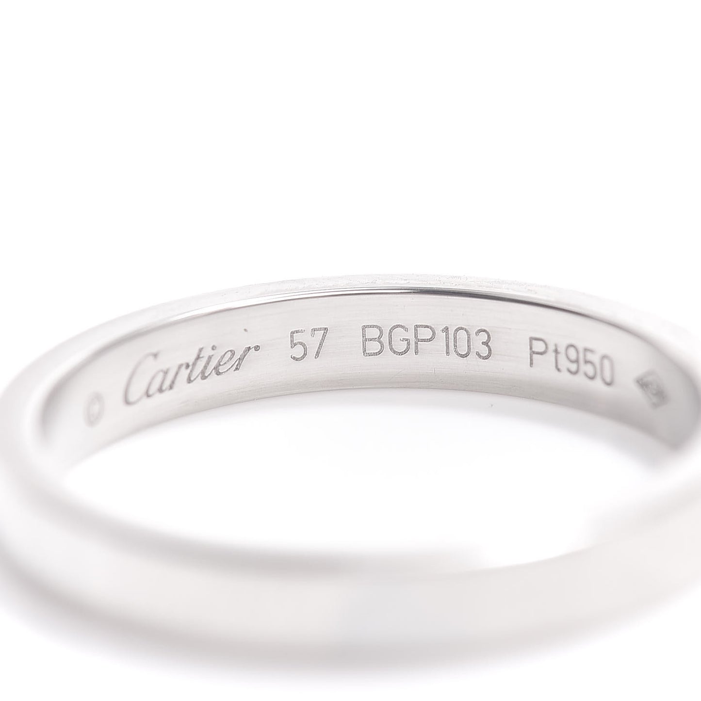 Platinum 3mm C De Wedding Band Ring 57 8