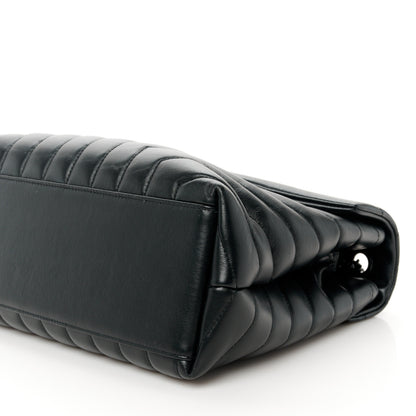 Saint Laurent Calfskin Y Quilted Monogram Monochrome Medium Loulou Chain Satchel Black 11 of 11