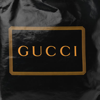 Gucci Patent Canvas Frame Logo Vertical Tote Black Crop 8 of 10