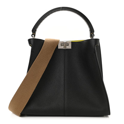 Fendi Cuoio Romano Fluo Selleria Medium Peekaboo X-Lite Black Giallo Fluo 1 of 12
