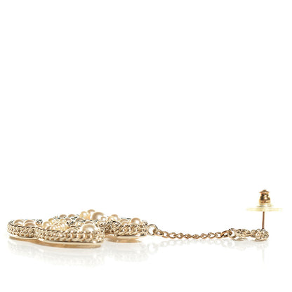 Chanel Pearl Chain Large CC Earrings Gold 3 of 5