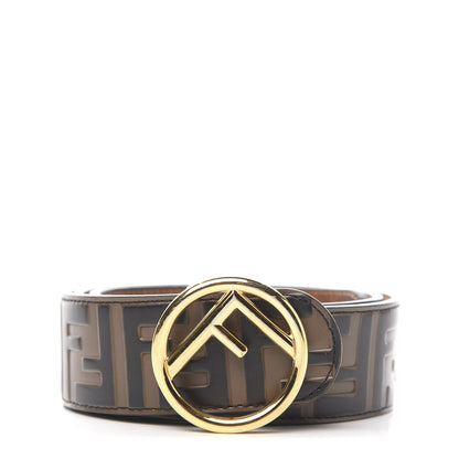 Fendi Vitello F is Fendi Bi-Color FF 1974 Embossed Belt 85 34 Maya Black 1 of 8