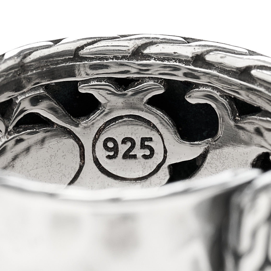 John Hardy Sterling Silver Palu Hammered Ring 50 5.5 5 of 5