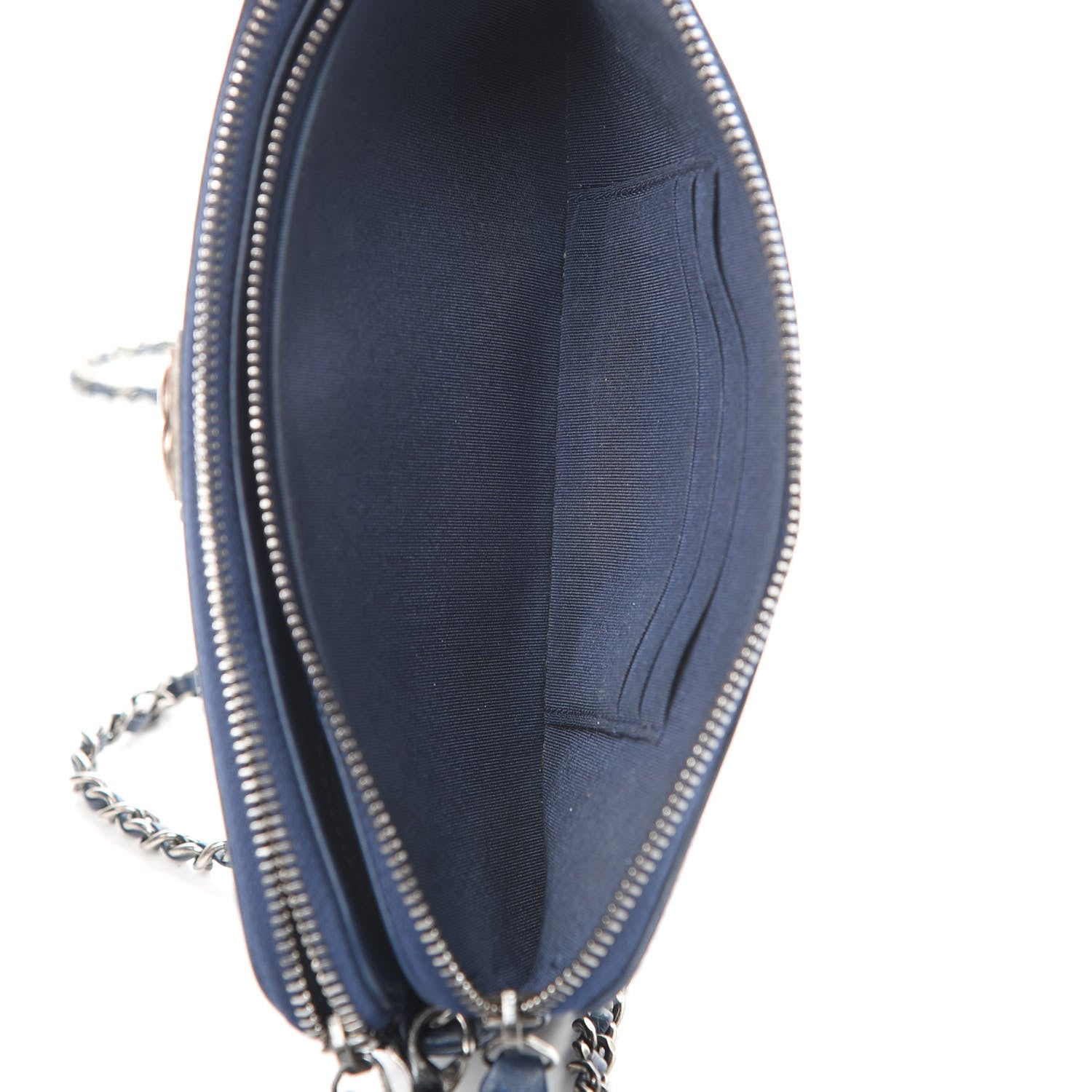 Chanel Calfskin Quilted Small Boy Clutch With Chain Navy 5 of 14