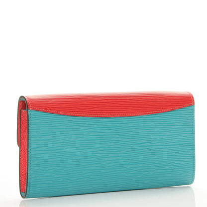 Louis Vuitton Epi Emilie Wallet Turquoise Grenade 3 of 5