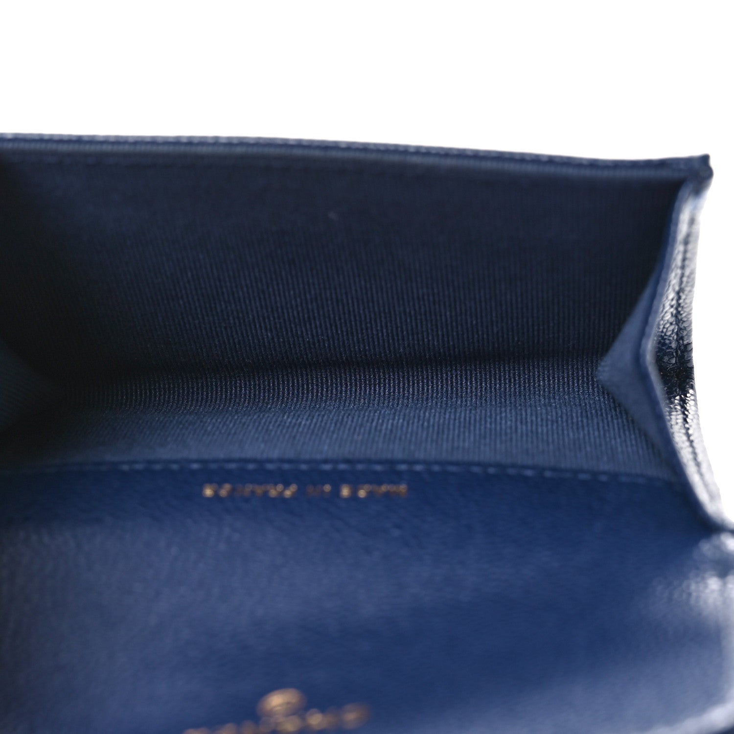 Chanel Caviar Quilted Flap Card Holder Wallet Navy Blue 5 of 10