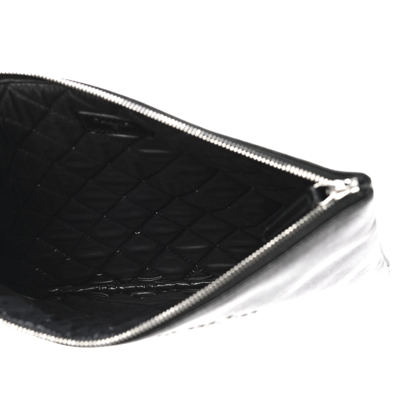 Caviar Studded Medium Deauville Pouch Black