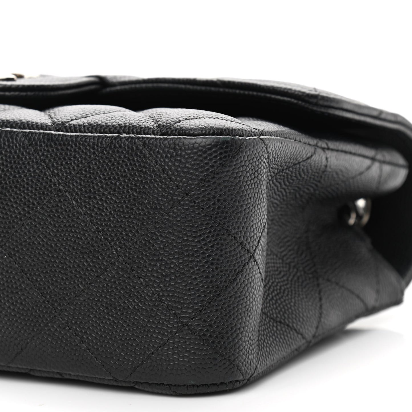 Caviar Quilted Mini Rectangular Flap Black