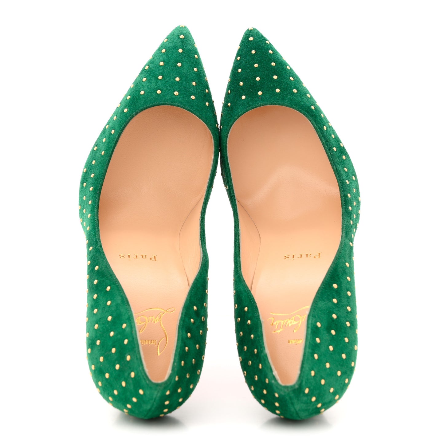 Suede Pigalle Follies Plume 100 Pumps 36.5 Canopee Antique Gold