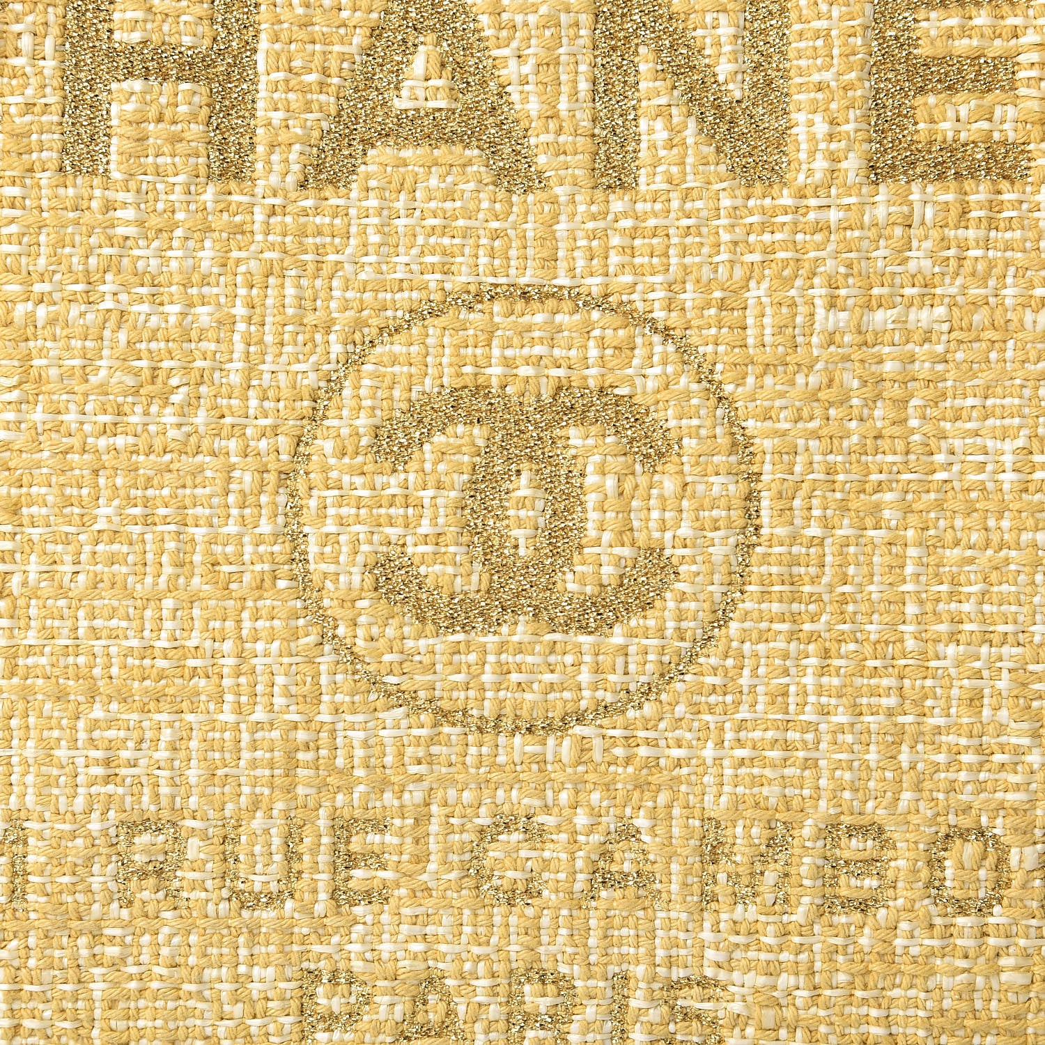 Chanel Canvas Medium Deauville Tote Light Yellow 8 of 11
