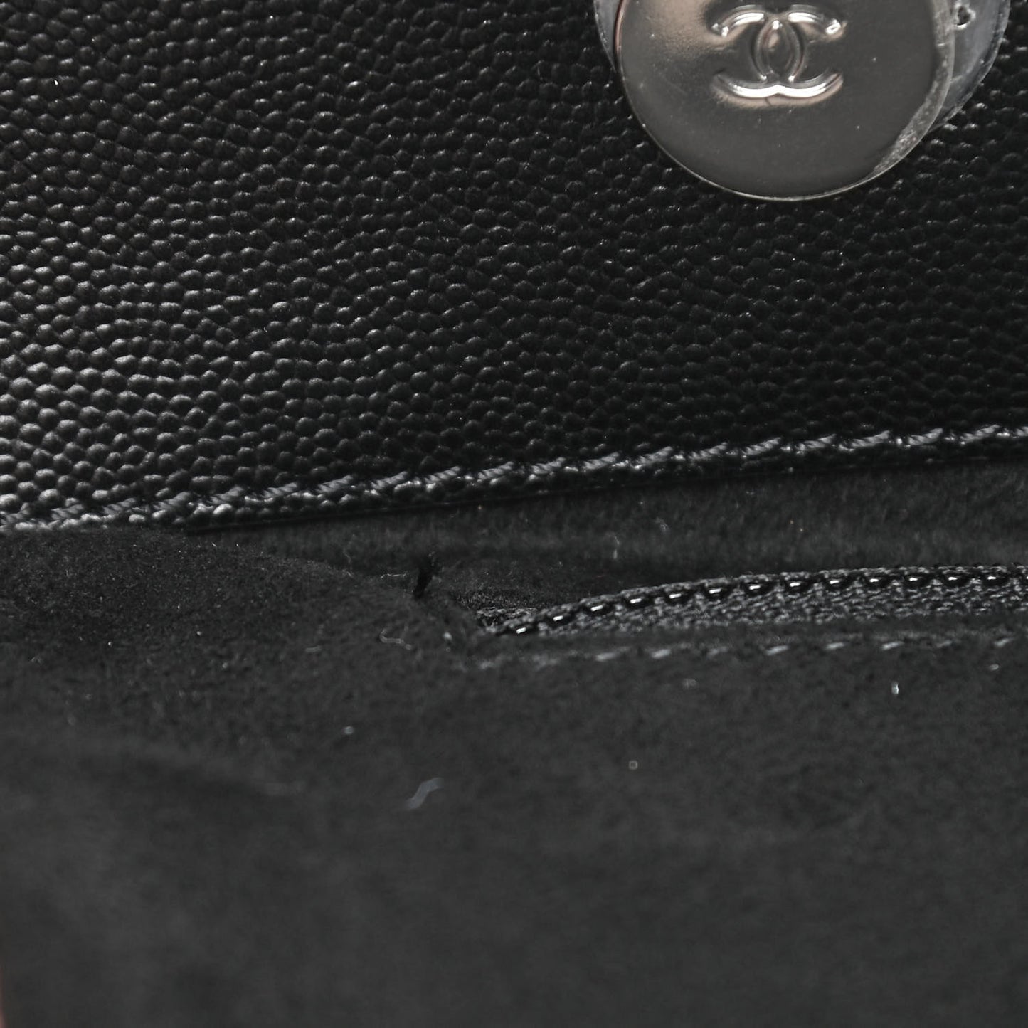 Caviar Medium Studded Deauville Tote Black