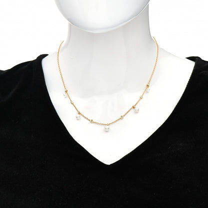 David Yurman 18K Yellow Gold Pearl Diamond Petite Perle Fringe Necklace 2 of 4