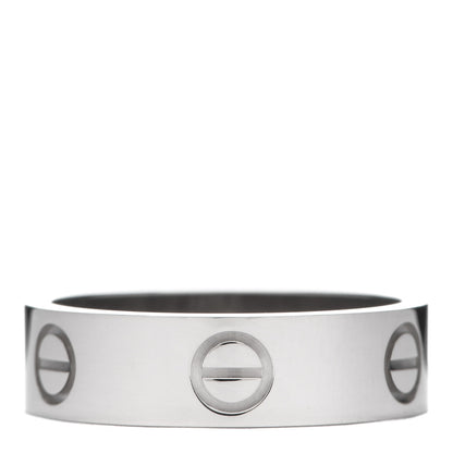 Cartier 18K White Gold 5.5mm LOVE Ring 55 7.25 3 of 4