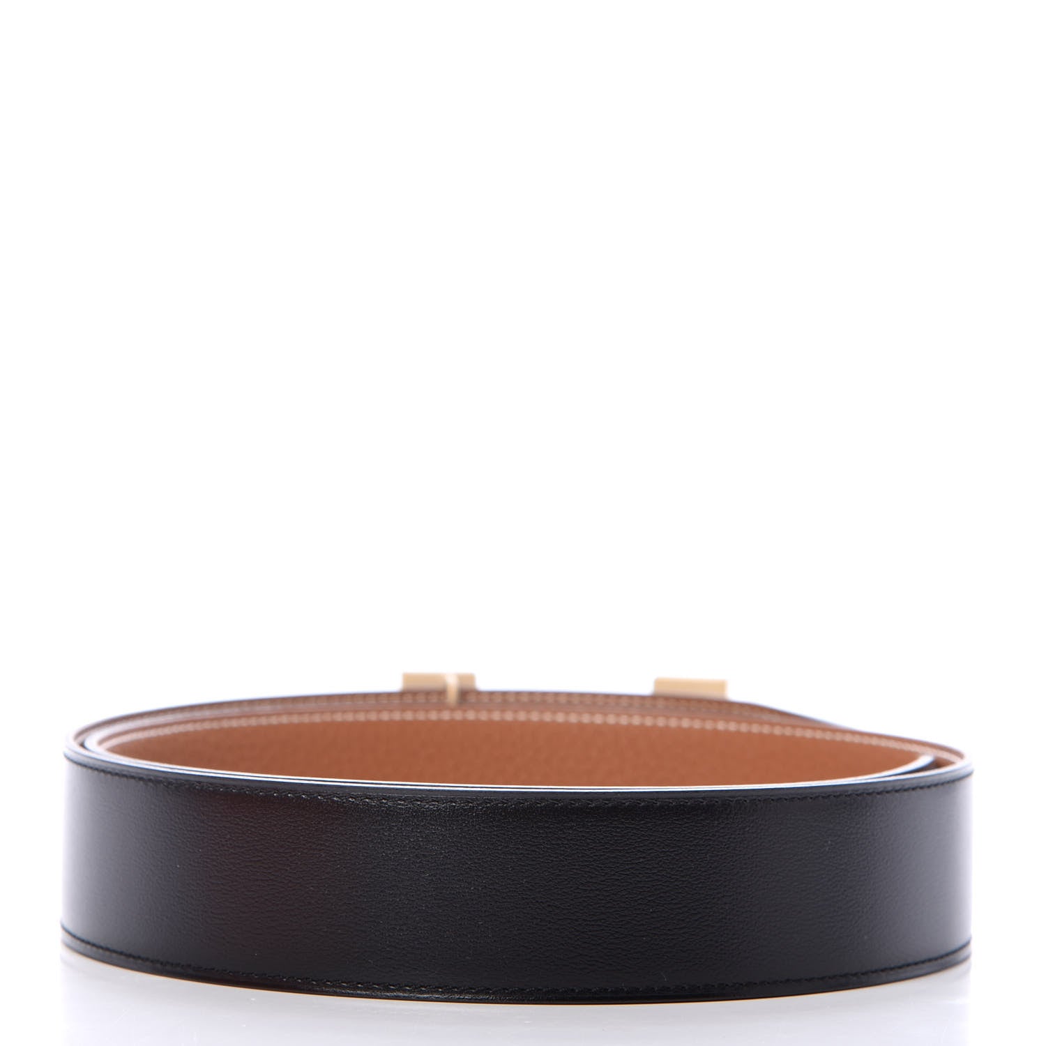 Hermes Togo Box 38mm Belt 90 Gold Black 2 of 5