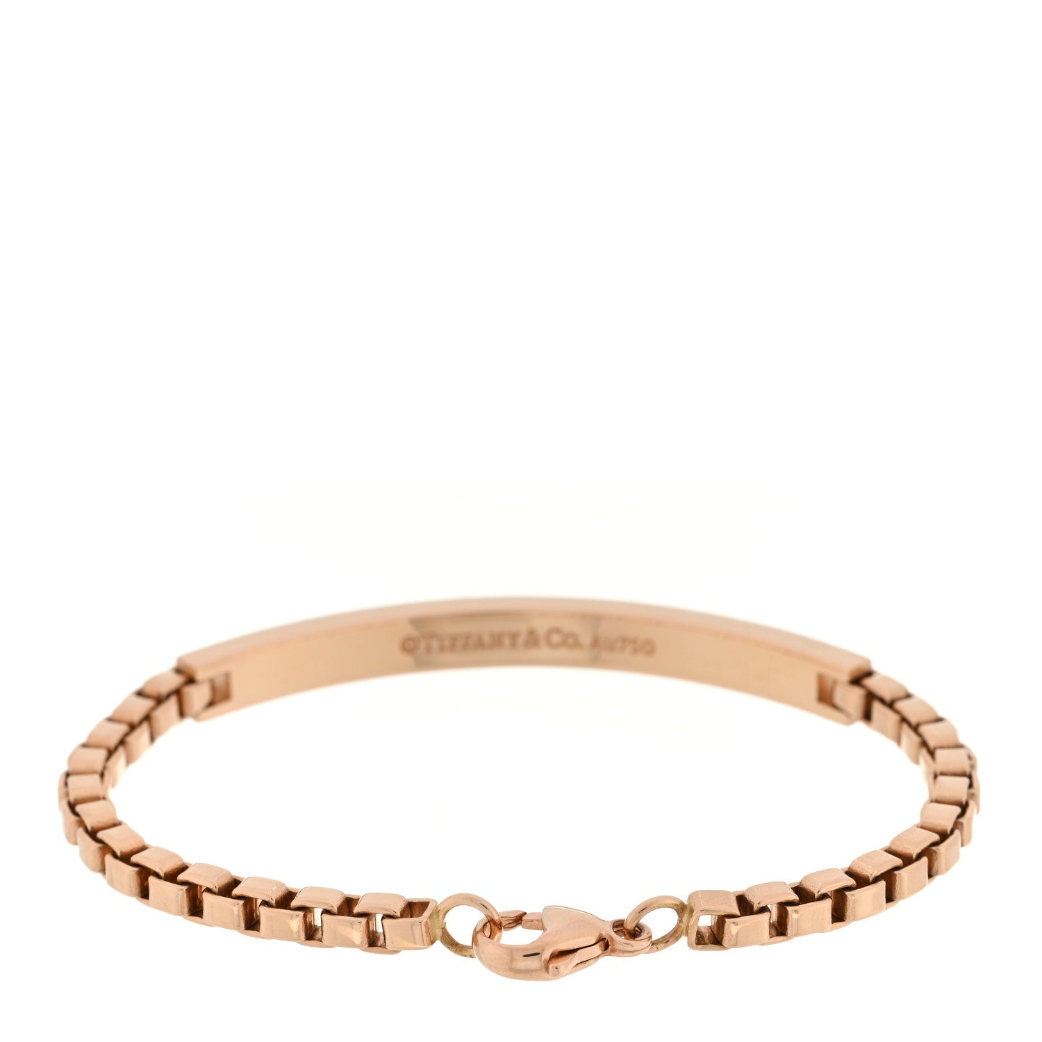 Tiffany 18K Rose Gold Venetian Link ID Bracelet 2 of 3