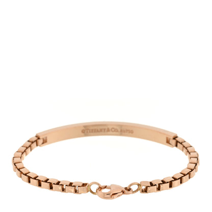 Tiffany 18K Rose Gold Venetian Link ID Bracelet 2 of 3