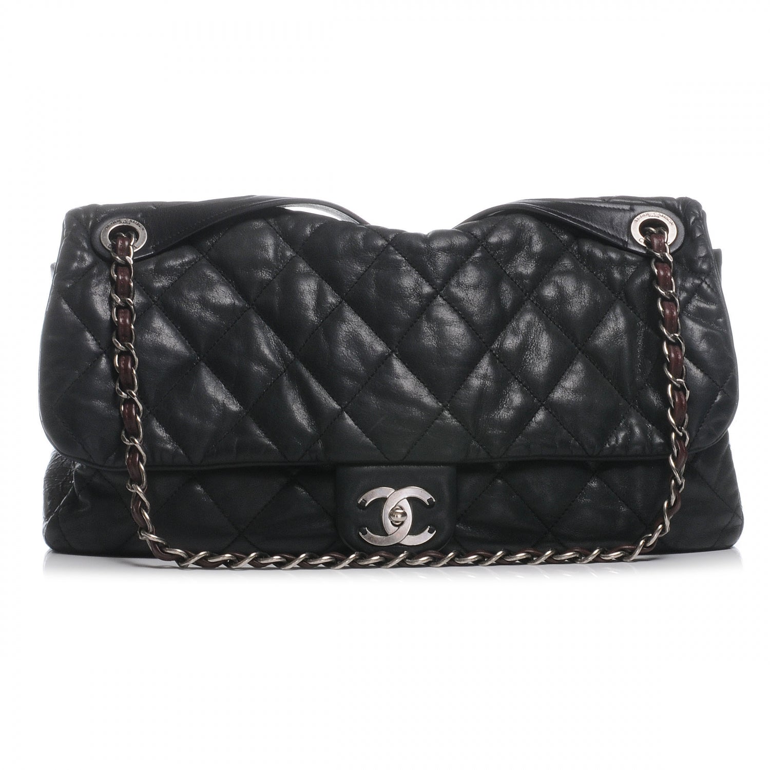 Chanel Iridescent Calfskin In The Mix Jumbo Flap Black 1 of 8