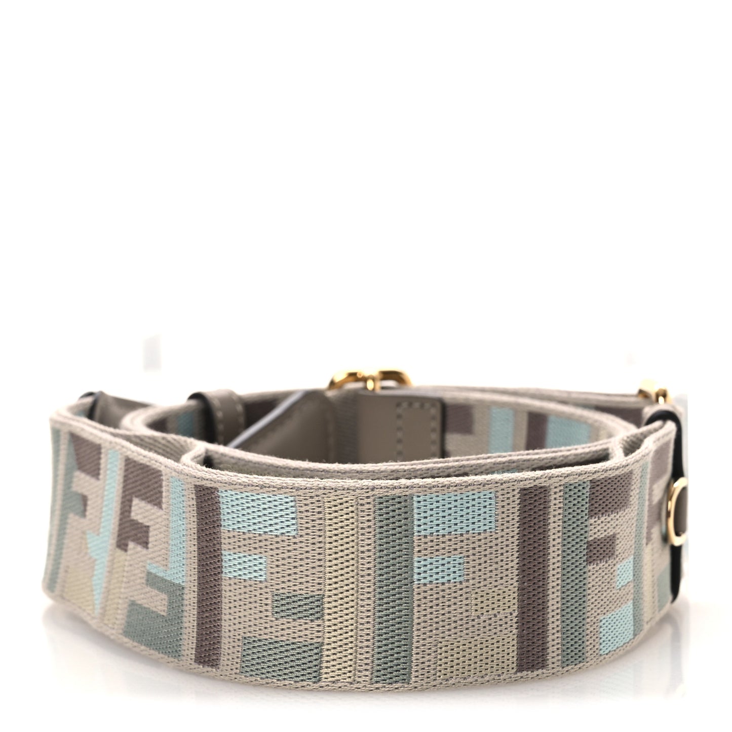 Jacquard Ribbon Vitello King FF Bi-Color Intreccio Adjustable Strap You Grey Multicolor