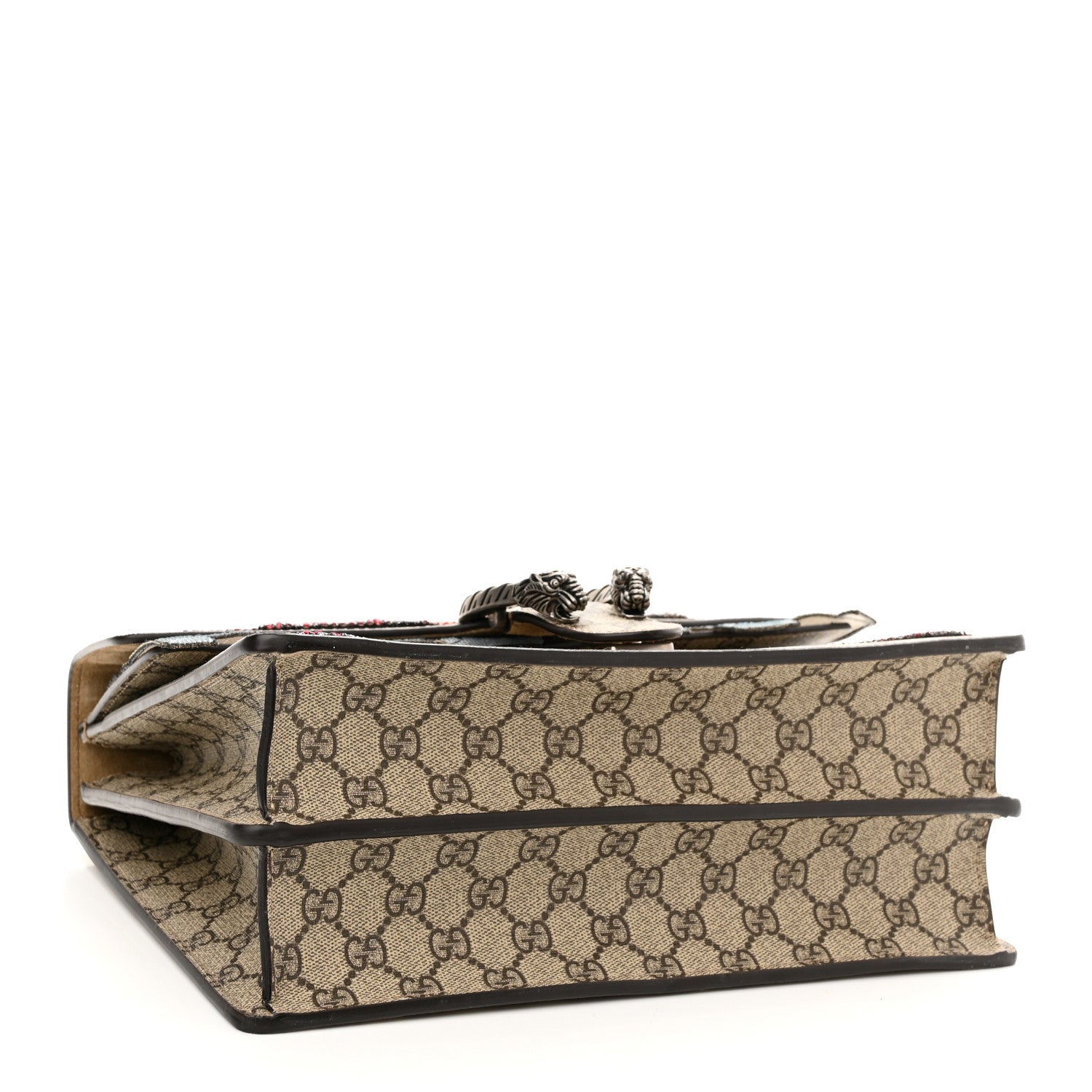 Gucci GG Supreme Monogram Lightning Embroidered Medium Dionysus Shoulder Bag Beige 4 of 11