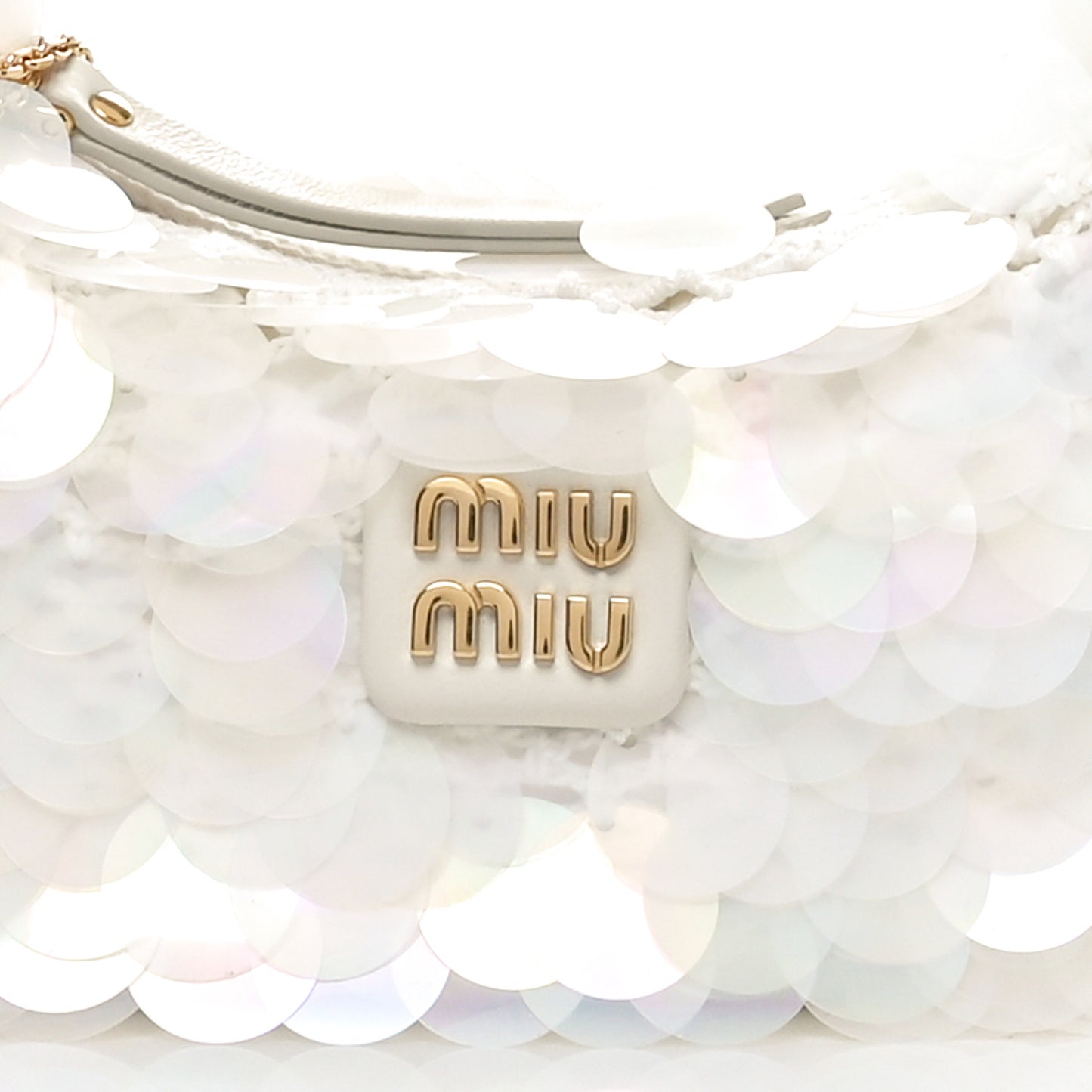Sequin Crochet Mini Wander Hobo White