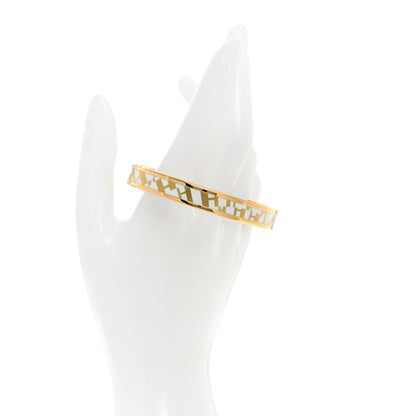Hermes Enamel Printed Narrow OP'H Bracelet 70 Jaune D'Or White 2 of 6