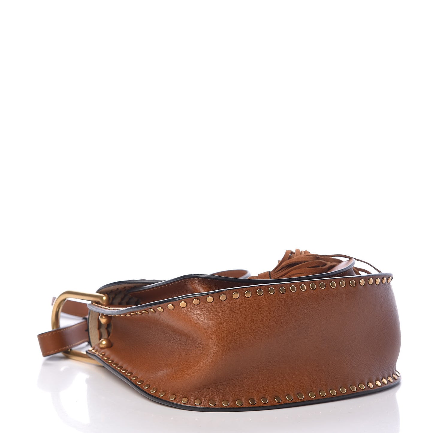 Calfskin Braided Small Hudson Shoulder Bag Caramel