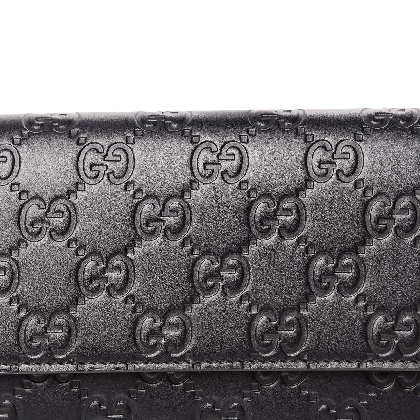 Guccissima Continental Flap Wallet Black