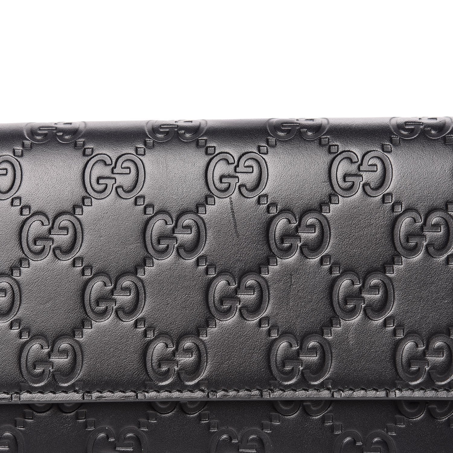 Gucci Guccissima Continental Flap Wallet Black 9 of 9