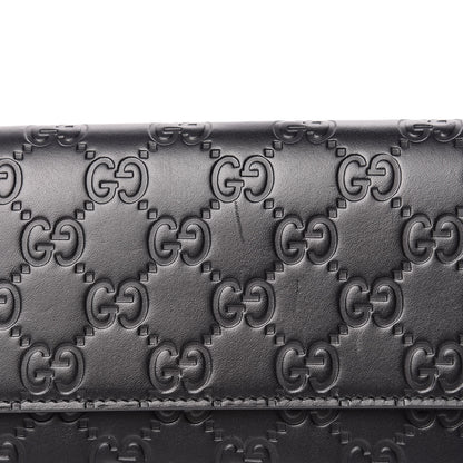 Gucci Guccissima Continental Flap Wallet Black 9 of 9