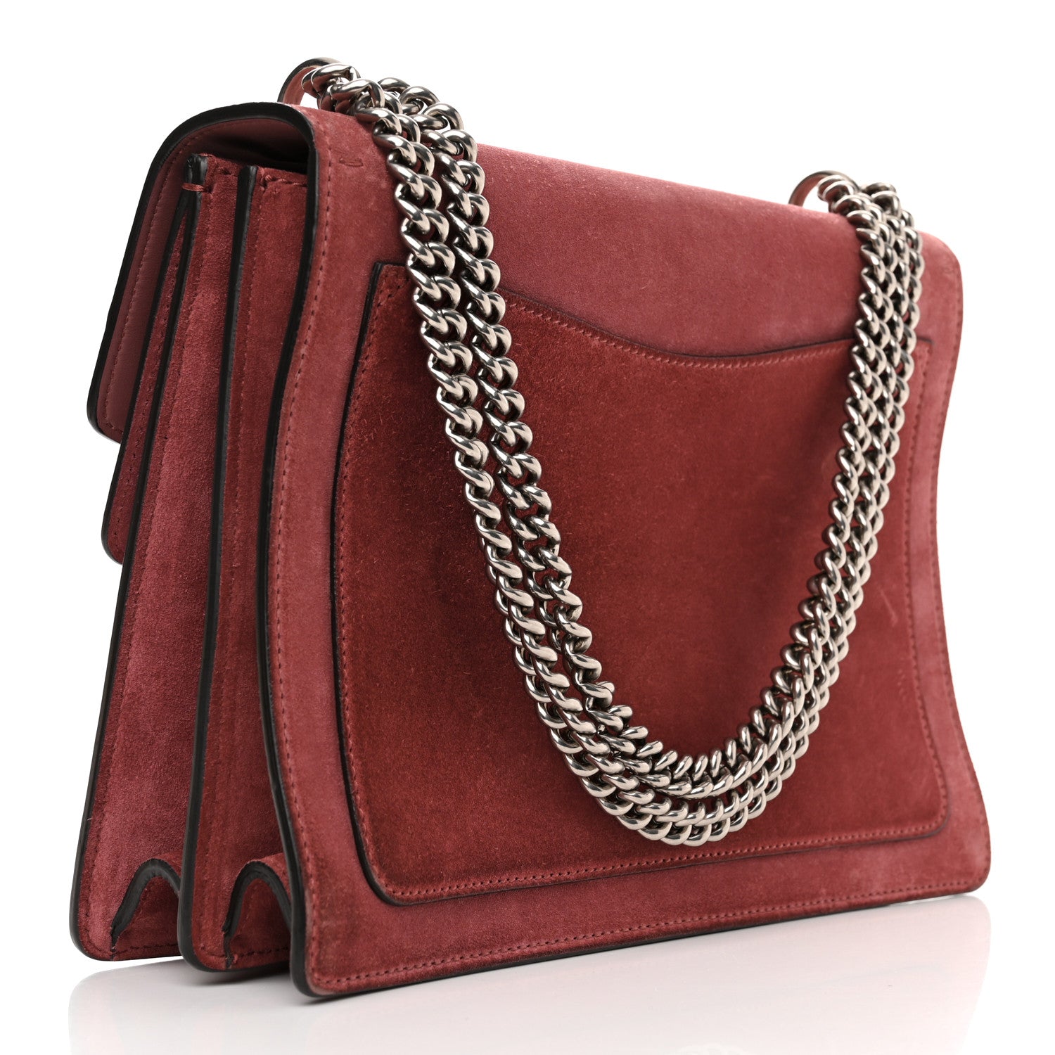 Gucci Suede Cudu Vitello Velvet Dionysus Shoulder Bag Dry Rose 3 of 14