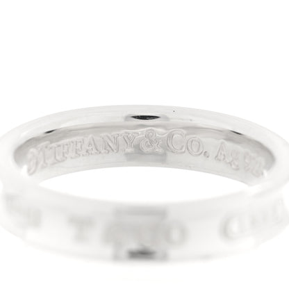 Tiffany Sterling Silver Narrow 1837 Band Ring 49 5 4 of 4