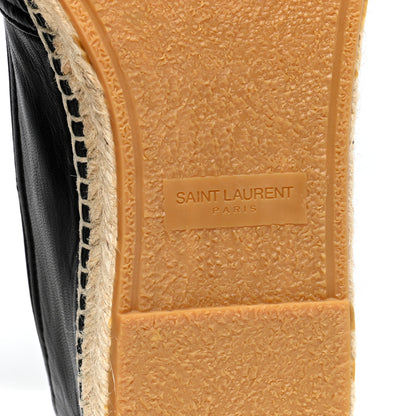 Saint Laurent Lambskin Mens Monogram Espadrilles 40 Black 6 of 7