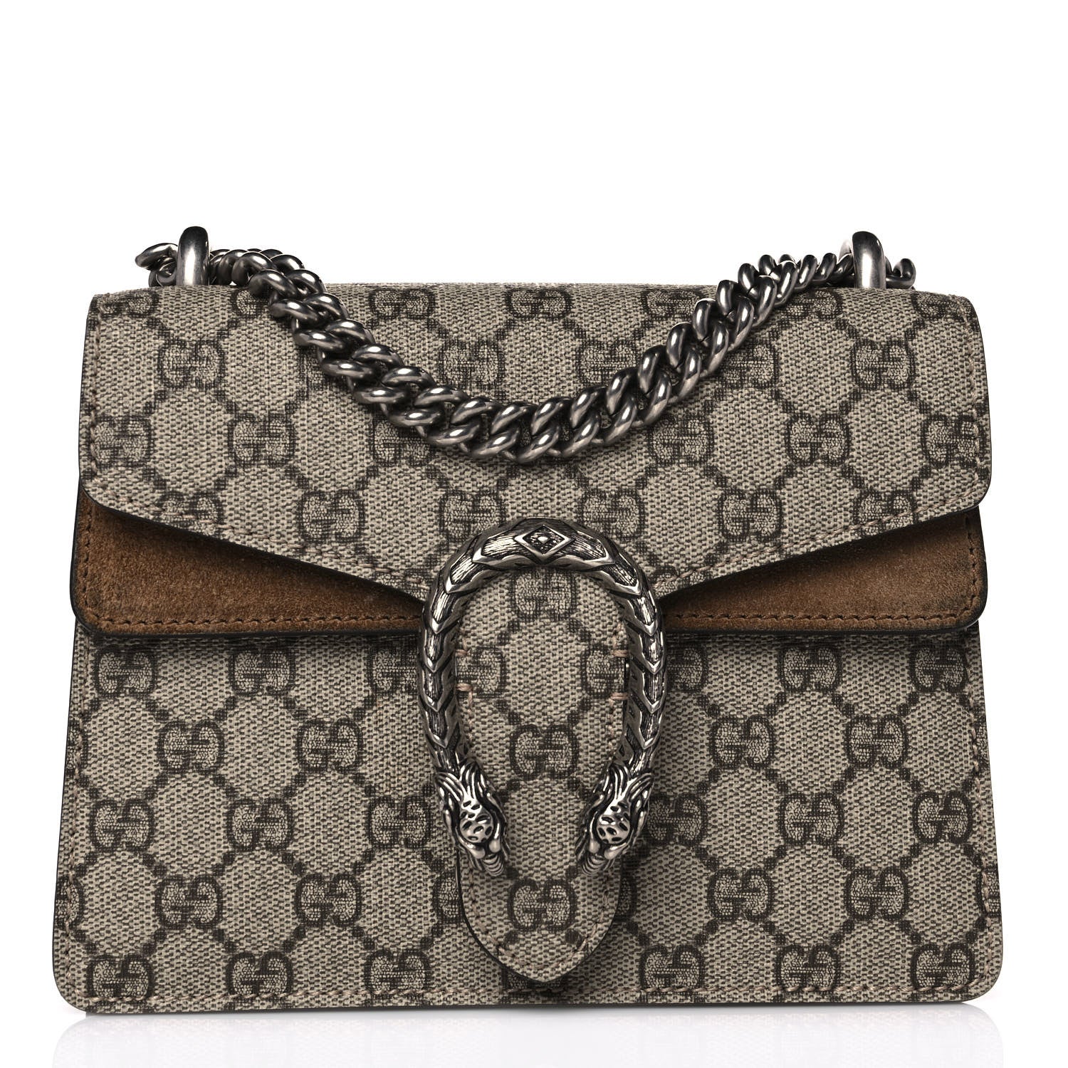 Gucci GG Supreme Monogram Mini Dionysus Shoulder Bag Taupe 1 of 10