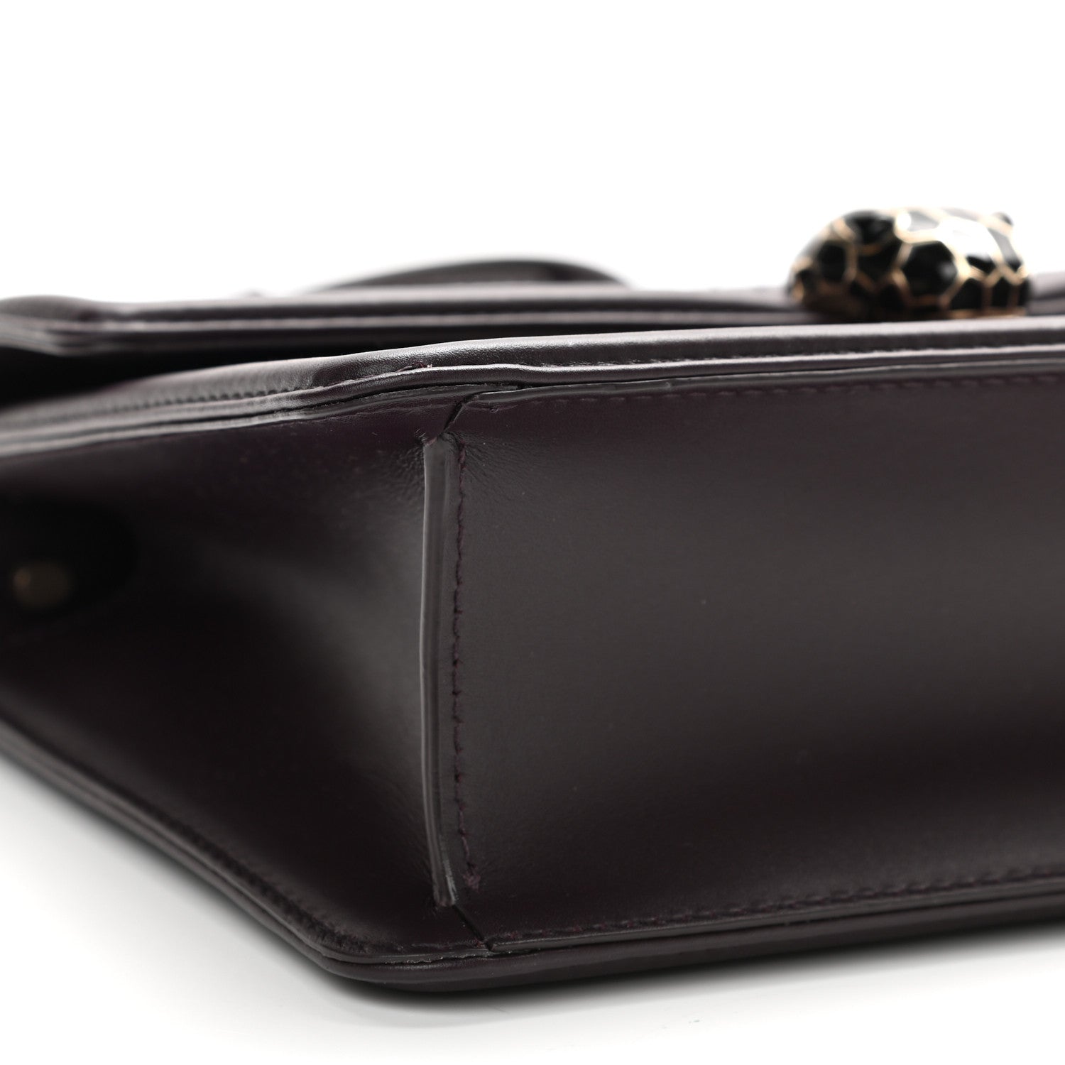 Bulgari Quilted Nappa Smooth Calfskin Serpenti Forever Diamond Blast Shoulder Bag Plum 8 of 9