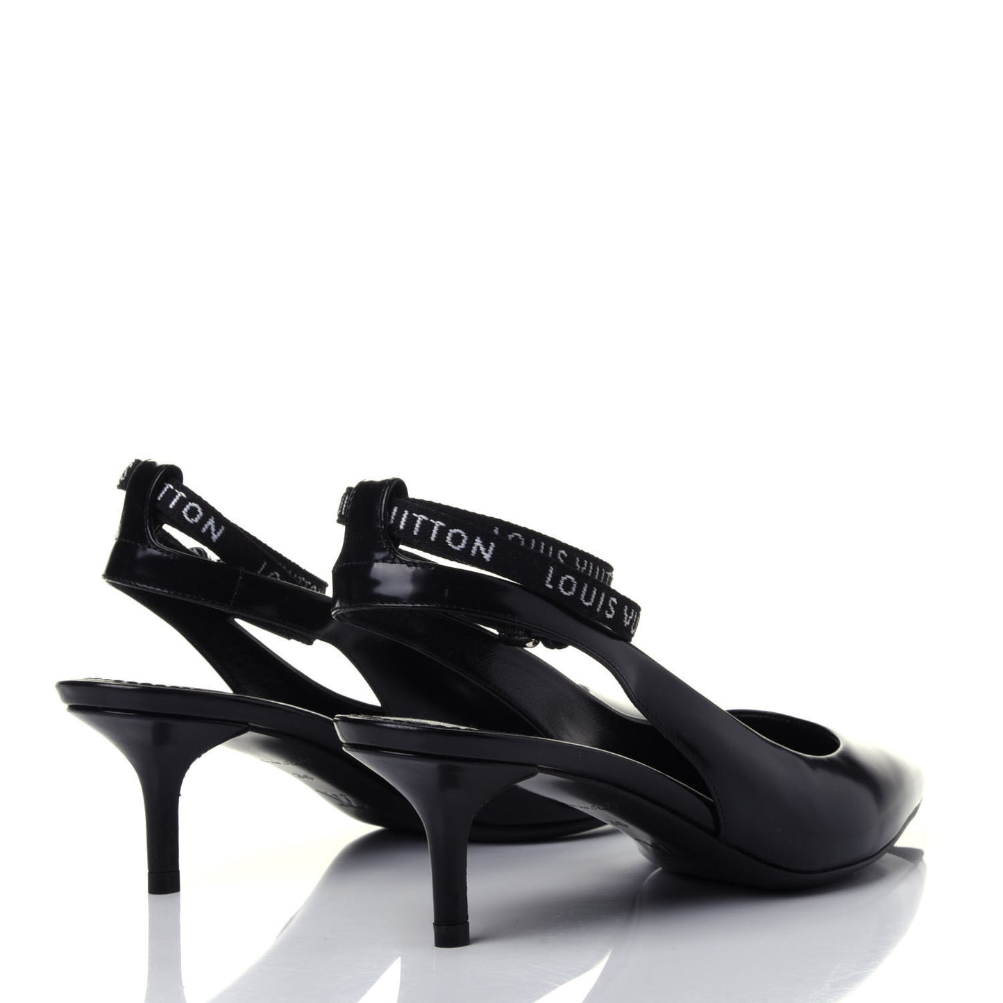 Patent Call Back Sling Back Pumps 36 Black