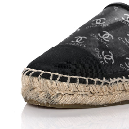 Chanel Mesh Grosgrain CC Espadrilles 40 Black White 10 of 10