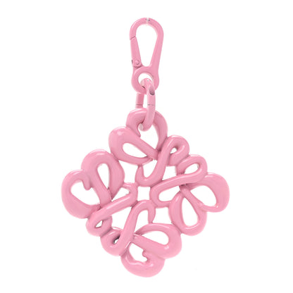Loewe Varnished Metal Anagram Bag Charm Key Holder Pink 1 of 3