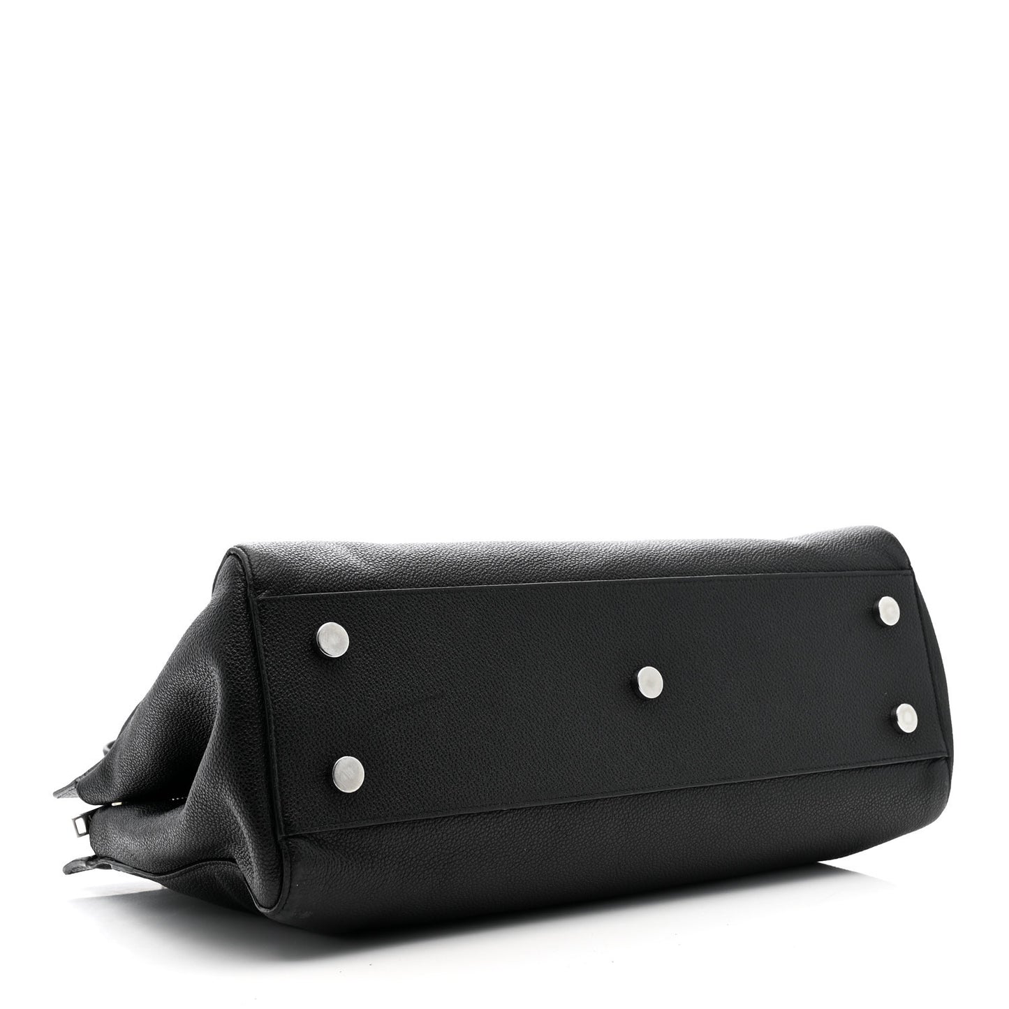 Grained Calfskin Medium Cabas Rive Gauche Black