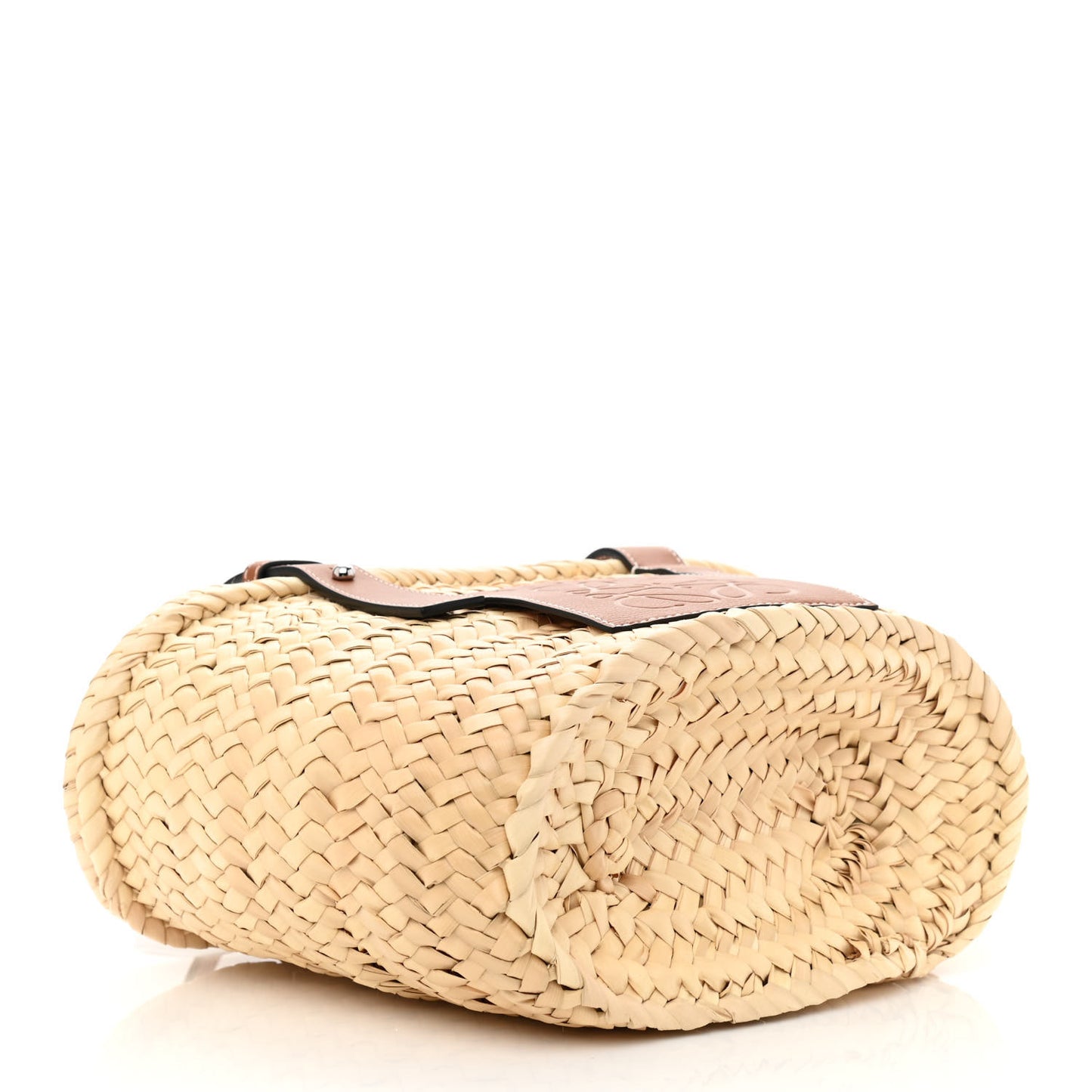 Raffia Small Basket Tote Bag Natural Tan