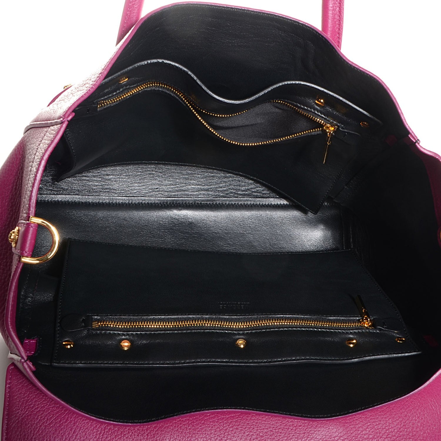 Versace Deerskin Large Signature Tote Fuchsia 5 of 9